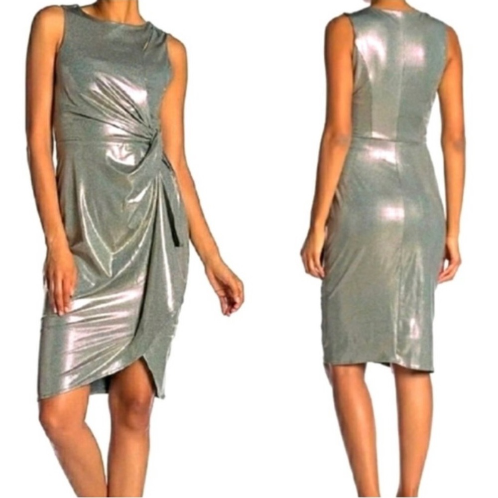 NWT Women’s SUPERFOXX Sleeveless Sparkle Twist Dress, Size Small